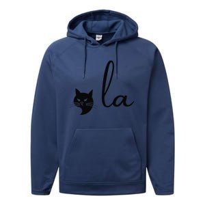 Retro Cat Comma La Kamala Harris For President 2024 Election Sweat Performance Fleece Hoodie