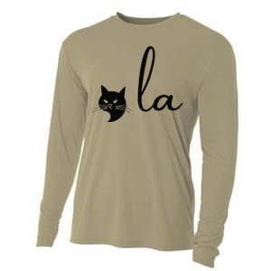 Retro Cat Comma La Kamala Harris For President 2024 Election Sweat Cooling Performance Long Sleeve Crew