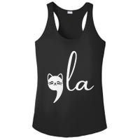 Retro Cat Comma La Kamala Harris For President 2024 Election Ladies PosiCharge Competitor Racerback Tank