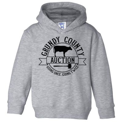 Retro Cow Cattle Grundy County Auction Western Country Farm Toddler Hoodie