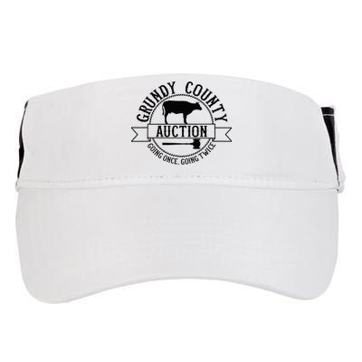 Retro Cow Cattle Grundy County Auction Western Country Farm Adult Drive Performance Visor