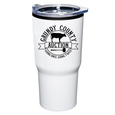Retro Cow Cattle Grundy County Auction Western Country Farm Tumbler