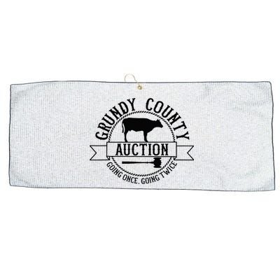 Retro Cow Cattle Grundy County Auction Western Country Farm Large Microfiber Waffle Golf Towel
