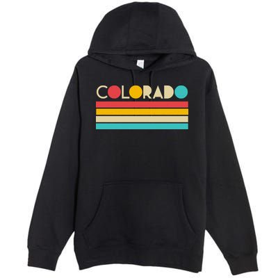Retro Colors Colorado Premium Pullover Hoodie