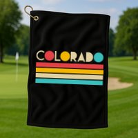 Retro Colors Colorado Golf Towel