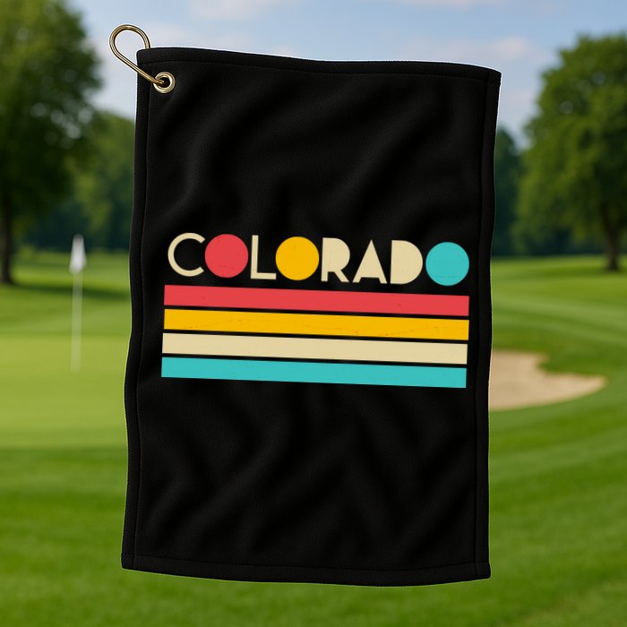 Retro Colors Colorado Golf Towel
