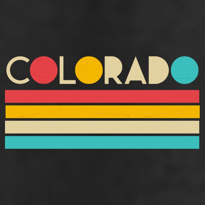 Retro Colors Colorado Golf Towel