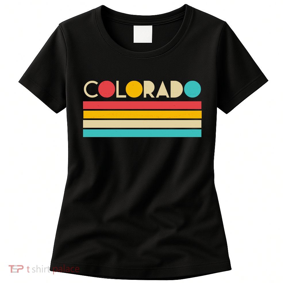Retro Colors Colorado Womens T-Shirt