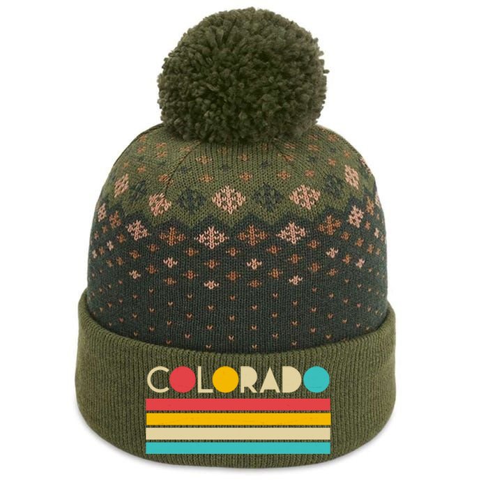 Retro Colors Colorado The Baniff Cuffed Pom Beanie