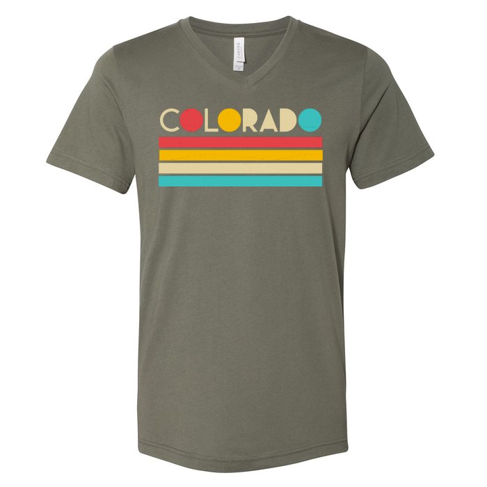 Retro Colors Colorado V-Neck T-Shirt