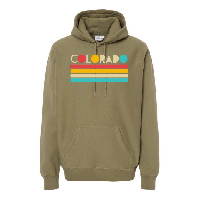 Retro Colors Colorado Premium Hoodie