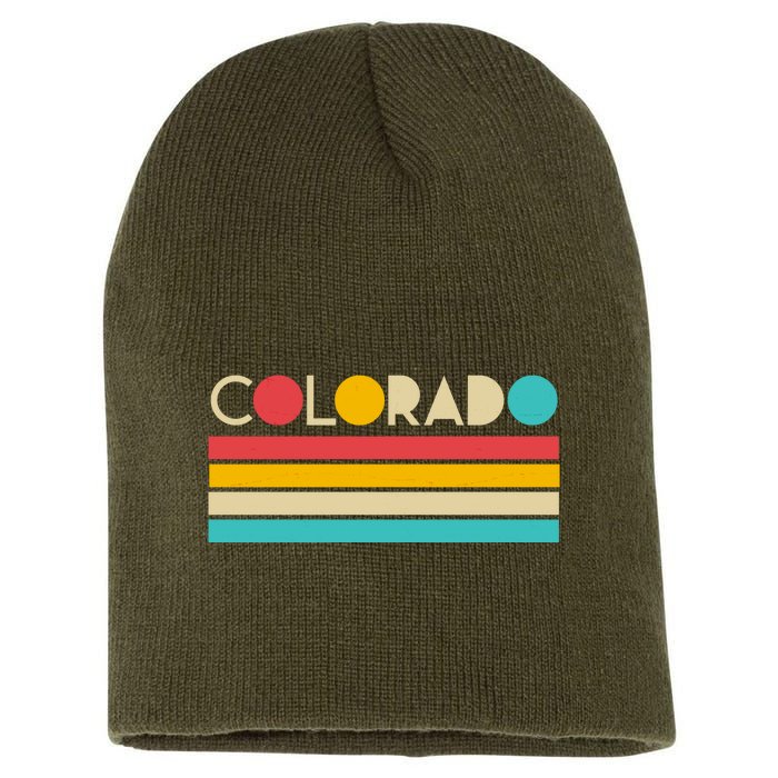 Retro Colors Colorado Short Acrylic Beanie