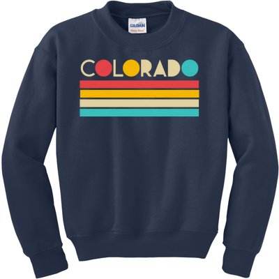 Retro Colors Colorado Kids Sweatshirt