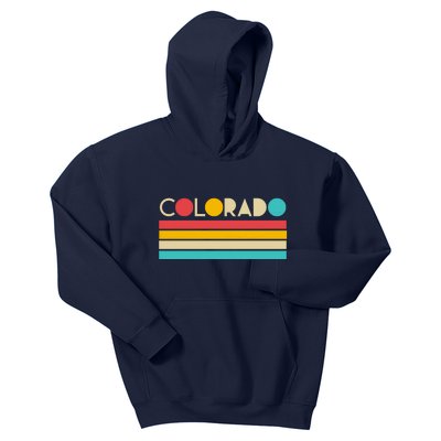 Retro Colors Colorado Kids Hoodie