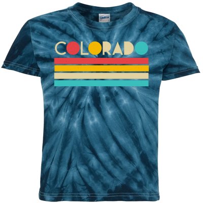 Retro Colors Colorado Kids Tie-Dye T-Shirt