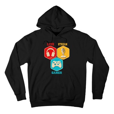 Retro Content Creator Game Video Game Live Stream Gamer Hoodie