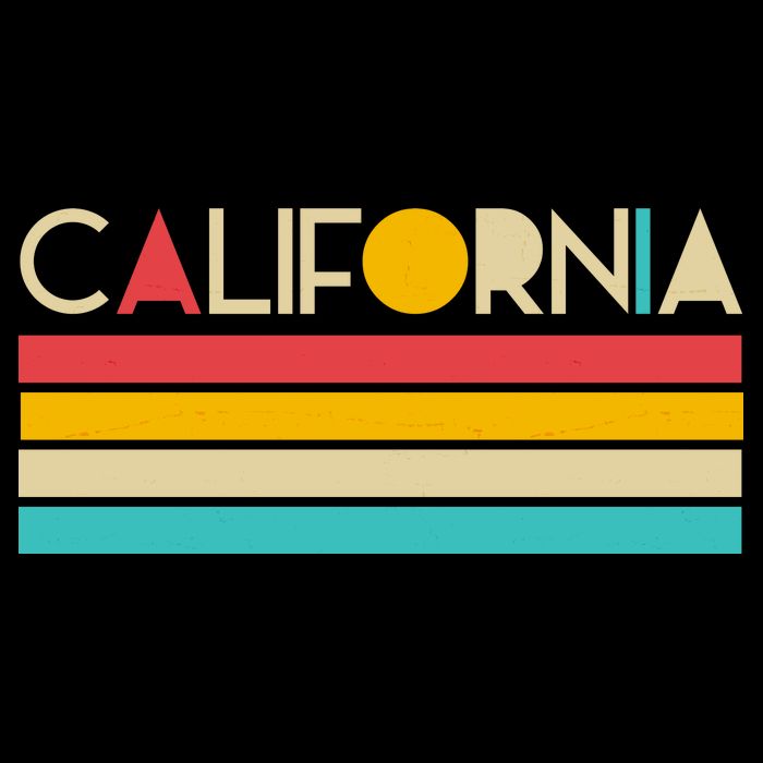 Retro Colors California 7-Panel Snapback Hat