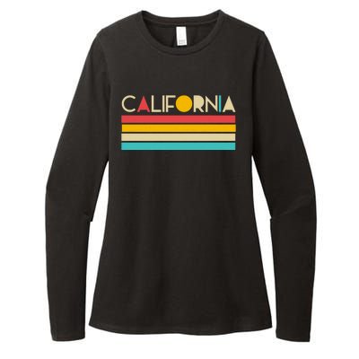 Retro Colors California Womens CVC Long Sleeve Shirt