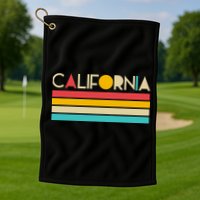 Retro Colors California Golf Towel