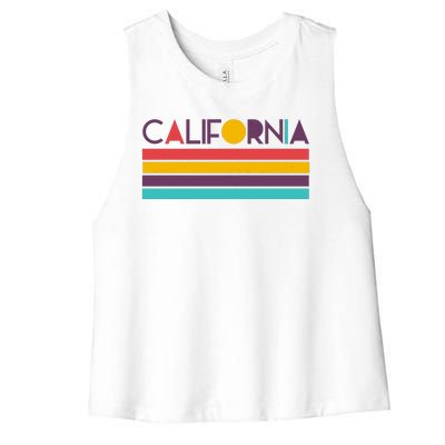 Retro Colors California Women's Racerback Cropped Tank