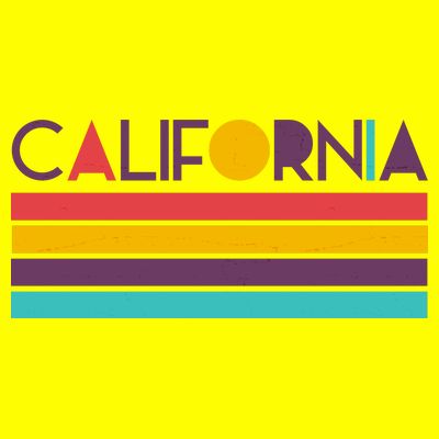 Retro Colors California T-Shirt