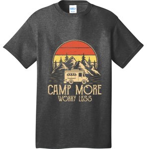 Retro Camping Camp More Worry Less Gift RV Camping Wilderness T-Shirt