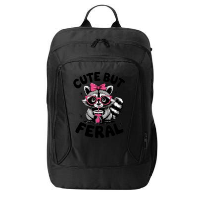 Racoon Cool Cute But Feral Teen Girl City Backpack