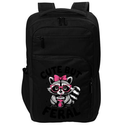 Racoon Cool Cute But Feral Teen Girl Impact Tech Backpack
