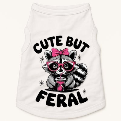 Racoon Cool Cute But Feral Teen Girl Doggie Tank