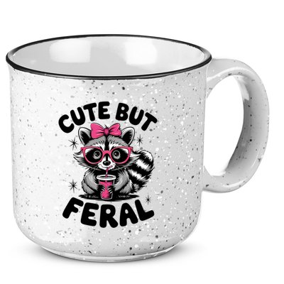 Racoon Cool Cute But Feral Teen Girl 15oz Campfire Ceramic Mug