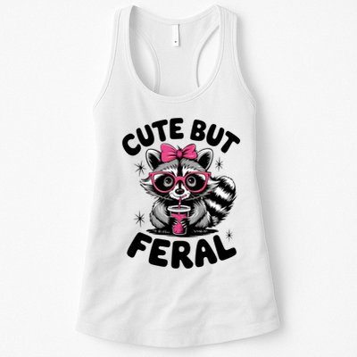 Racoon Cool Cute But Feral Teen Girl Womens Tank Top