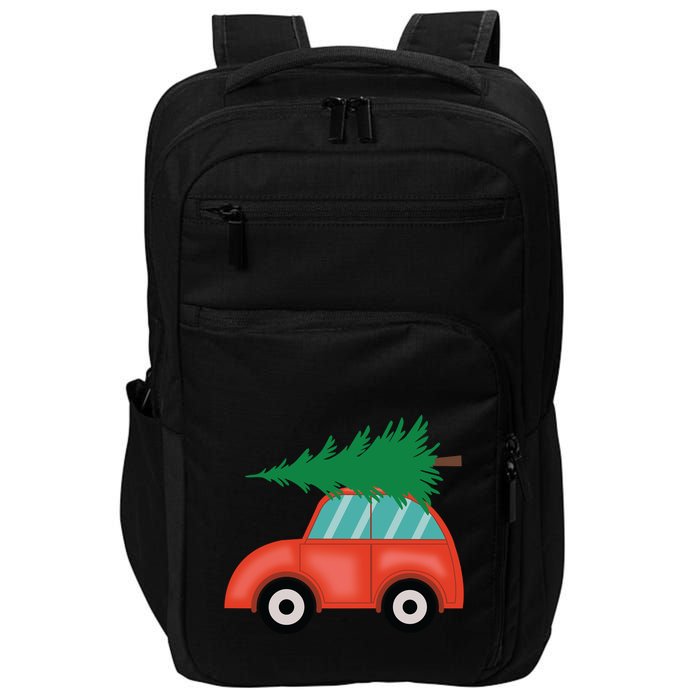 Red Car Christmas Impact Tech Backpack