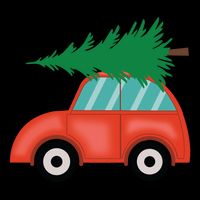 Red Car Christmas Impact Tech Backpack