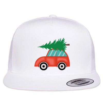 Red Car Christmas Flatbill Hat