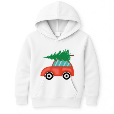 Red Car Christmas Kids Hoodie
