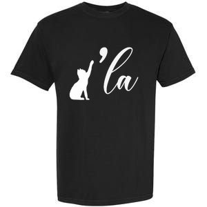 Retro Cat Comma La Cat Ladie La Garment-Dyed Heavyweight T-Shirt