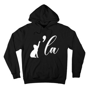 Retro Cat Comma La Cat Ladie La Hoodie