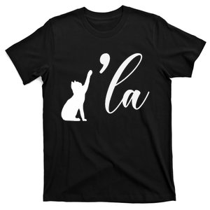 Retro Cat Comma La Cat Ladie La T-Shirt