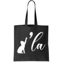 Retro Cat Comma La Cat Ladie La Tote Bag