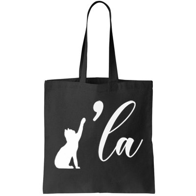 Retro Cat Comma La Cat Ladie La Tote Bag