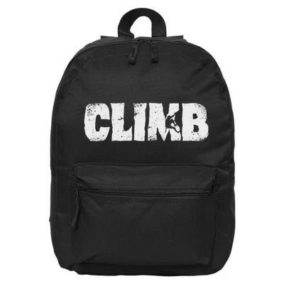 Rock Climbing Climber Climb 16 in Basic Backpack