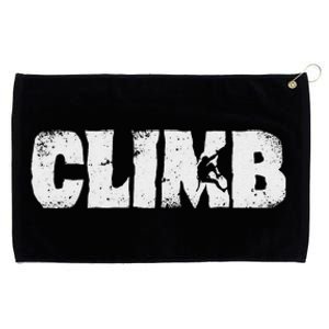 Rock Climbing Climber Climb Grommeted Golf Towel