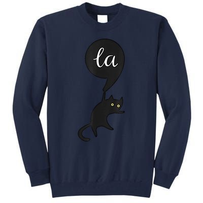 Retro Cat Comma La Kamala Harris For President 2024 Election Tall Sweatshirt