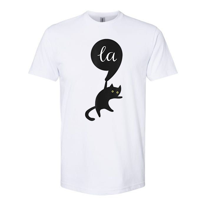 Retro Cat Comma La Kamala Harris For President 2024 Election Softstyle CVC T-Shirt