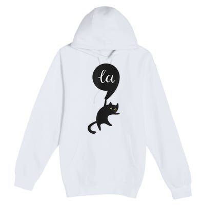 Retro Cat Comma La Kamala Harris For President 2024 Election Premium Pullover Hoodie