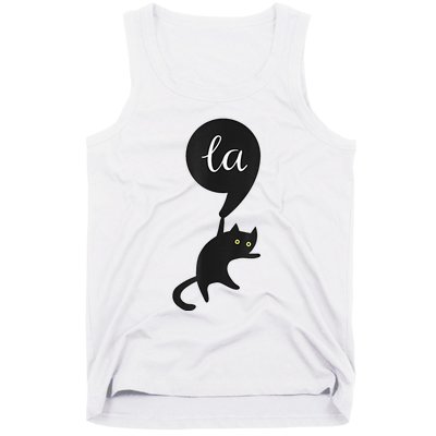 Retro Cat Comma La Kamala Harris For President 2024 Election Tank Top