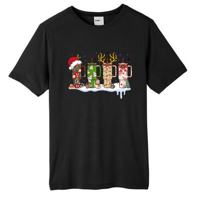 Retro Cup Christmas Santa Reindeer Tall Fusion ChromaSoft Performance T-Shirt