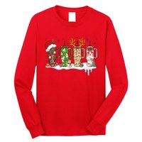 Retro Cup Christmas Santa Reindeer Long Sleeve Shirt