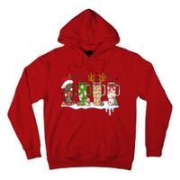 Retro Cup Christmas Santa Reindeer Tall Hoodie