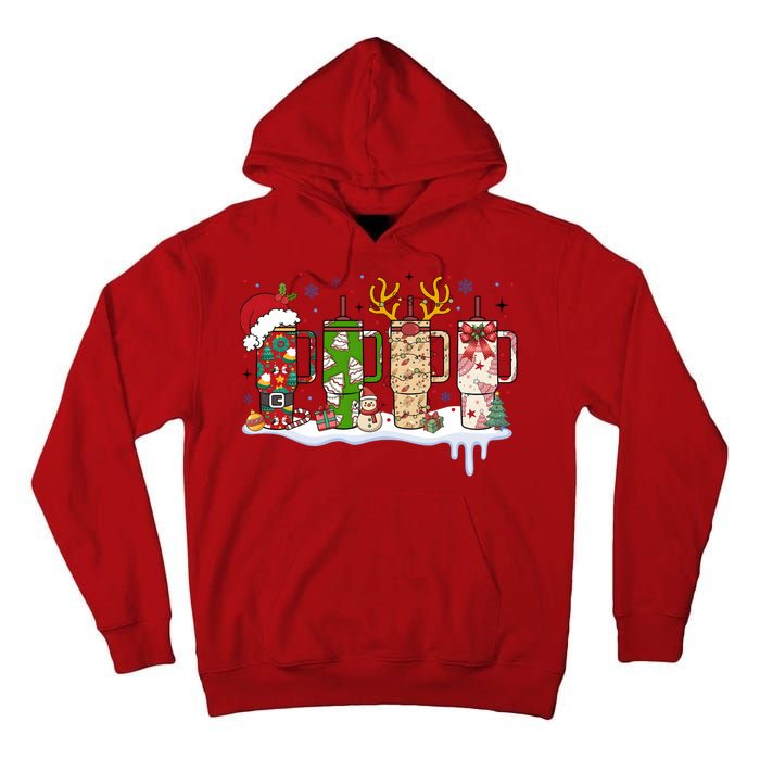 Retro Cup Christmas Santa Reindeer Tall Hoodie